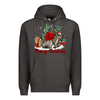 Smoke Merry Christmas Gray Squirrel Premium Hoodie - LillyAllenDesigns