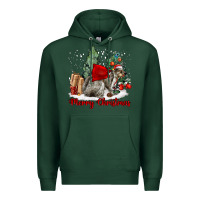 Sports Green Merry Christmas Gray Squirrel Premium Hoodie - LillyAllenDesigns