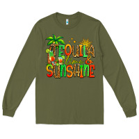 Army Green tequila lime and sunshine summer Long Sleeve Tee - Jasminsmagicworld