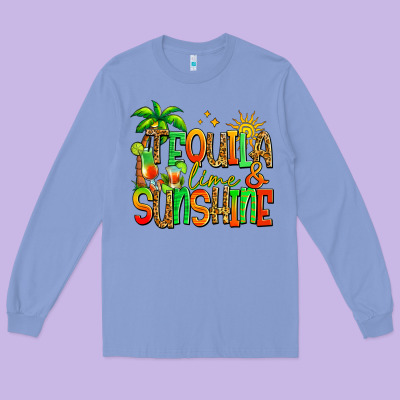 Tequila Lime And Sunshine Summer Long Sleeve Tee Designed By Jasminsmagicworld