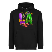 Black louisiana mardi gras Heavyweight Hoodie - MaliasSmallBusiness