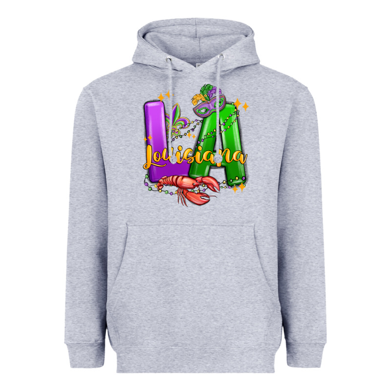 Louisiana Mardi Gras Heavyweight Hoodie by MaliasSmallBusiness | Teevron