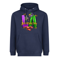 Navy louisiana mardi gras Heavyweight Hoodie - MaliasSmallBusiness