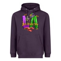 Plum louisiana mardi gras Heavyweight Hoodie - MaliasSmallBusiness
