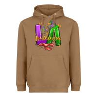 Toasted Coconut louisiana mardi gras Heavyweight Hoodie - MaliasSmallBusiness