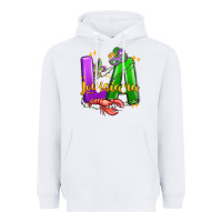 White louisiana mardi gras Heavyweight Hoodie - MaliasSmallBusiness
