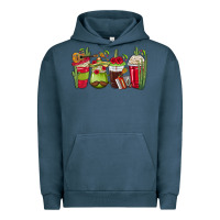 Pigment Midnight Navy Mexico Coffee Cups Urban Hoodie - texasbilliewilder