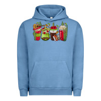 Pigment Pebble Blue Mexico Coffee Cups Urban Hoodie - texasbilliewilder