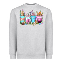 Heather Grey rabbit coffee cups Heavyweight Sweatshirt - Zillion Design Studio