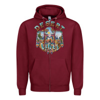 Burgundy desert vibes thunderbird Zipper Hoodie - BarkalooDesign