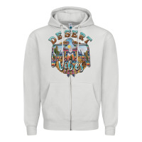 Dove Grey desert vibes thunderbird Zipper Hoodie - BarkalooDesign