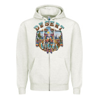 Oatmeal Heather desert vibes thunderbird Zipper Hoodie - BarkalooDesign