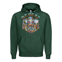 Sports Green desert vibes thunderbird Zipper Hoodie - BarkalooDesign