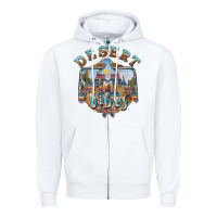 White desert vibes thunderbird Zipper Hoodie - BarkalooDesign