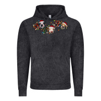 Vintage Black hohoho christmas cows Vintage Hoodie - RanaPortraitStore