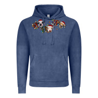 Vintage Denim hohoho christmas cows Vintage Hoodie - RanaPortraitStore