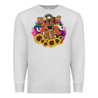 Dove Grey baby cow flower Premium Sweatshirt - NancyCooperArtShop