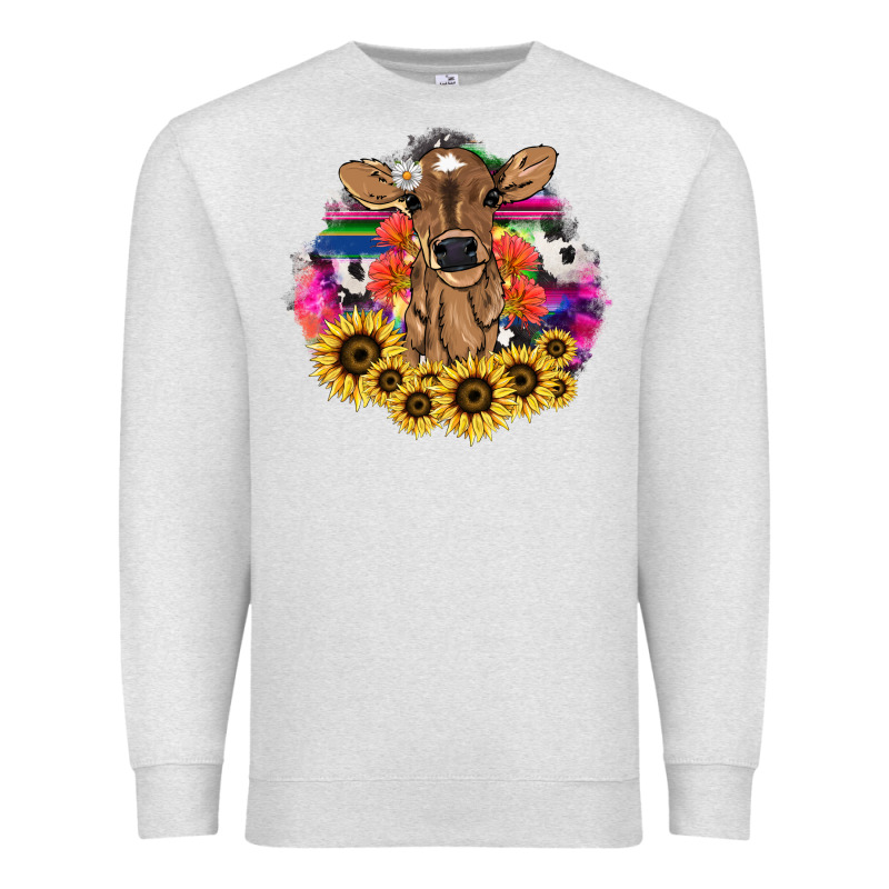Baby Cow Flower Premium Sweatshirt by NancyCooperArtShop | Teevron