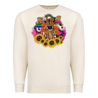 Sandshell baby cow flower Premium Sweatshirt - NancyCooperArtShop