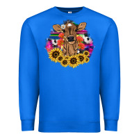 True Royal baby cow flower Premium Sweatshirt - NancyCooperArtShop