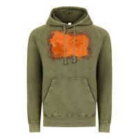 Vintage Olive gemstone orange leopard background Vintage Hoodie - JahusDesignShop