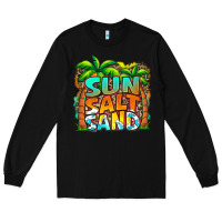 Black sun salt sand summer Long Sleeve Tee - Jasminsmagicworld