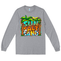 Heather Grey sun salt sand summer Long Sleeve Tee - Jasminsmagicworld