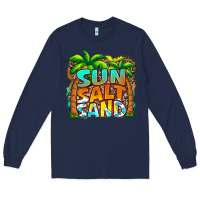 Navy sun salt sand summer Long Sleeve Tee - Jasminsmagicworld