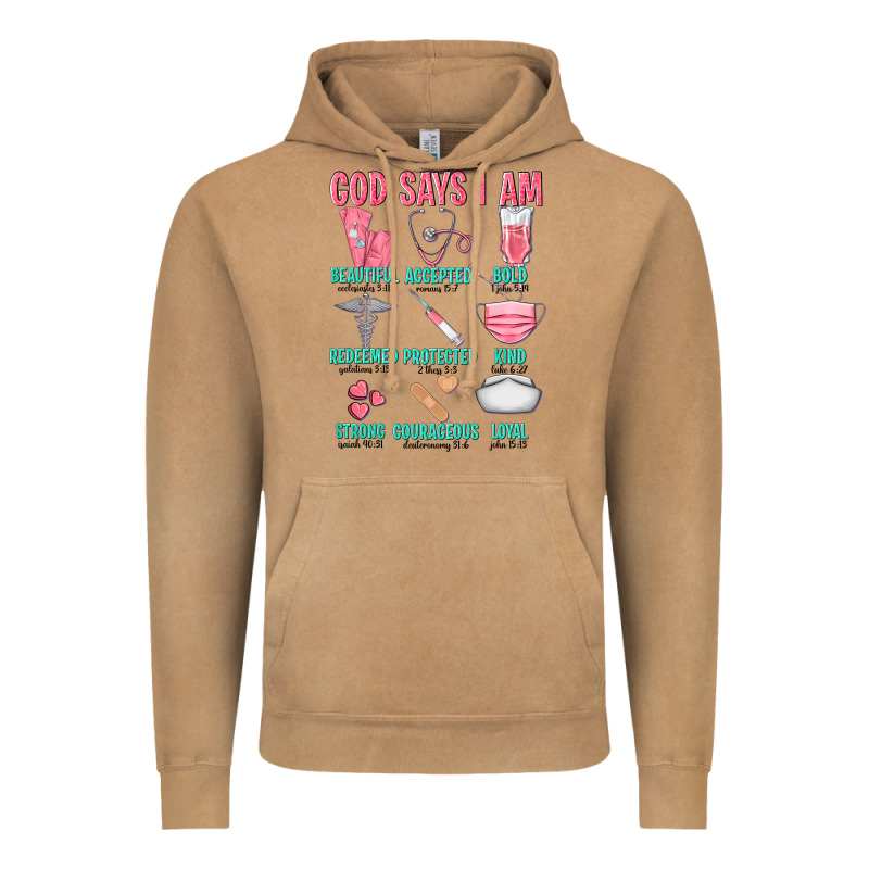 God Says I Am Vintage Hoodie by texasbilliewilder | Teevron
