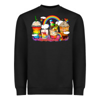 Black rainbow coffee cups Heavyweight Sweatshirt - Zillion Design Studio