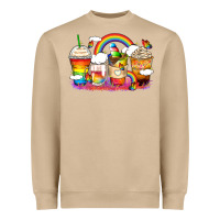Mushroom rainbow coffee cups Heavyweight Sweatshirt - Zillion Design Studio