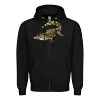 Black crocodile Zipper Hoodie - LillyAllenDesigns