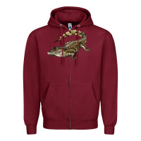Burgundy crocodile Zipper Hoodie - LillyAllenDesigns