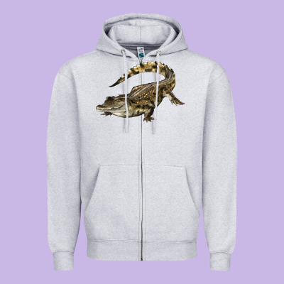 Crocodile Zipper Hoodie Designed By Lillyallendesigns