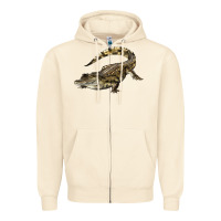 Sandshell crocodile Zipper Hoodie - LillyAllenDesigns