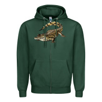 Sports Green crocodile Zipper Hoodie - LillyAllenDesigns