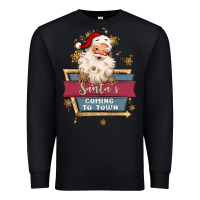 Black santa's coming to town Premium Sweatshirt - MaliasSmallBusiness