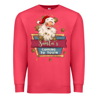 Cardinal santa's coming to town Premium Sweatshirt - MaliasSmallBusiness