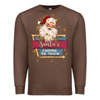 Chestnut santa's coming to town Premium Sweatshirt - MaliasSmallBusiness