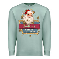 Seafoam santa's coming to town Premium Sweatshirt - MaliasSmallBusiness