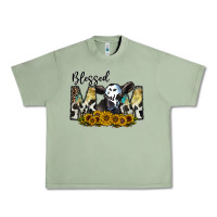 Oil Green blessed Urban Heavy Tee - CowhideDigitalArt