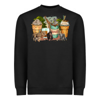 Black safari animals coffee cups Heavyweight Sweatshirt - Zillion Design Studio