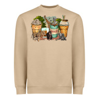 Mushroom safari animals coffee cups Heavyweight Sweatshirt - Zillion Design Studio