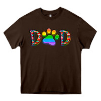 Chocolate Brown dad lgbt Heavy Core Tee - CowhideDigitalArt