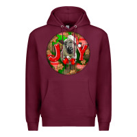 Burgundy christmas hampshire sheep Premium Hoodie - LillyAllenDesigns