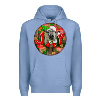 Colony Blue christmas hampshire sheep Premium Hoodie - LillyAllenDesigns