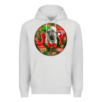 Dove Grey christmas hampshire sheep Premium Hoodie - LillyAllenDesigns