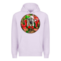 Lilac christmas hampshire sheep Premium Hoodie - LillyAllenDesigns