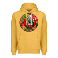 Mustard christmas hampshire sheep Premium Hoodie - LillyAllenDesigns
