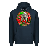 Navy christmas hampshire sheep Premium Hoodie - LillyAllenDesigns
